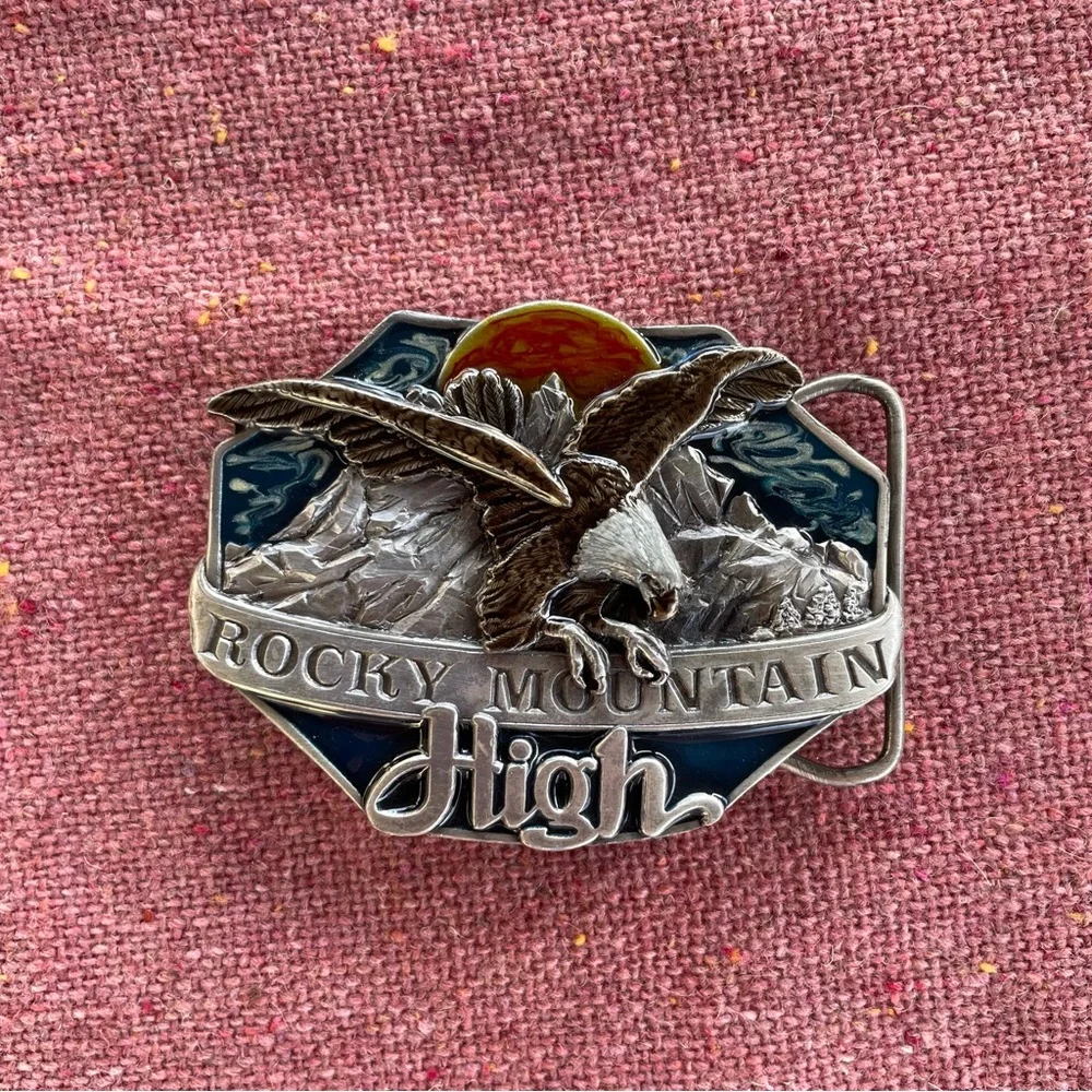 Siskiyou | Vintage 1985 Rocky Mountain High Eagle Heavy Duty Metal Belt Buckle